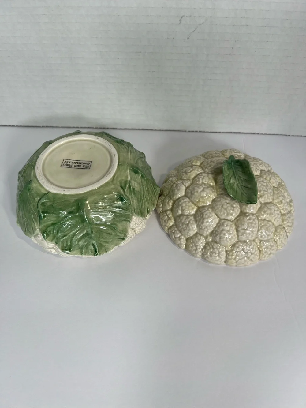 Vintage Fitz and Floyd Cauliflower Covered Serving Bowl 1984